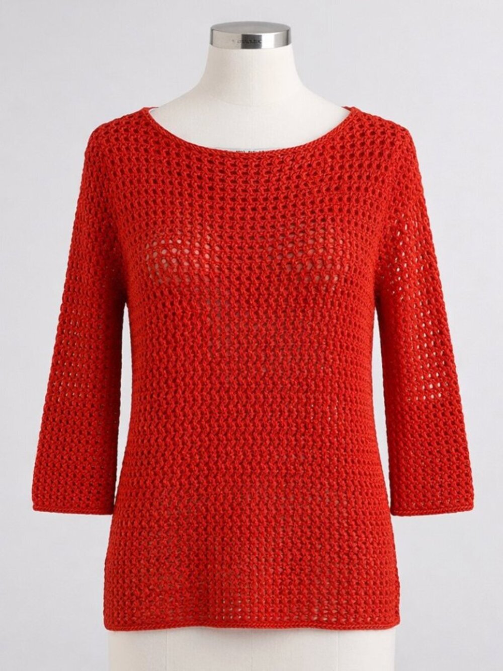 Lauren Ralph Lauren Crochet Knit Sweater